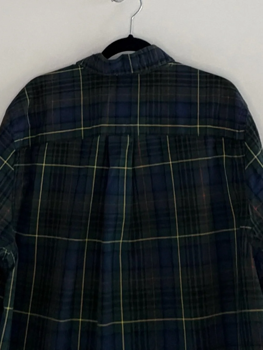 Ralph Lauren Boys L 14-16 Tartan Plaid Cotton Button Down Shirt Preppy Academia
